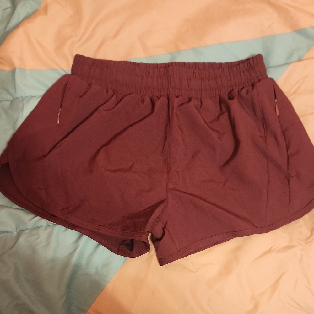 Lululemon Athletica Maroon Athletic Shorts